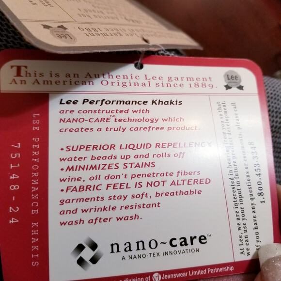 NWT Women’s Lee Performance Khaki Pants Seamed Straight Leg 100% Cotton SZ 12 - Picture 12 of 15